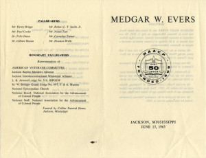 Medgar Evers Was Killed 50 Years Ago Today. Here Is the Program From ...