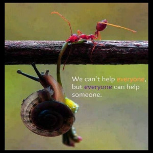 ... . Make a difference. Great volunteer or philanthropy quote. ant snail