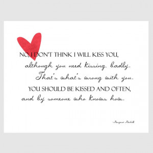 Rhett Butler Gone with the Wind Quote Paper Print with by EcoPrint, $ ...