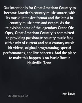 is for Great American Country to become America's country music ...