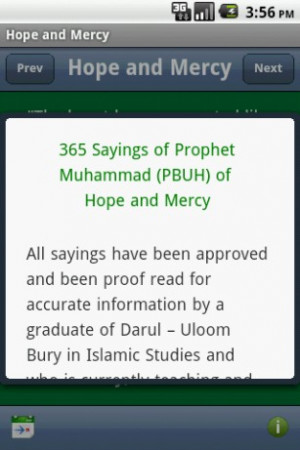 365: Sayings of Prophet Muhammad (pbuh), is a phone application that ...