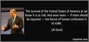 The survival of the United States of America as we know it is at risk ...