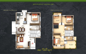 Sandesh City Twin Bungalows floor plan