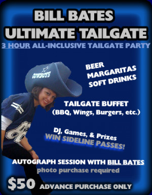 Dallas Cowboys Bill Bates Tailgate Party