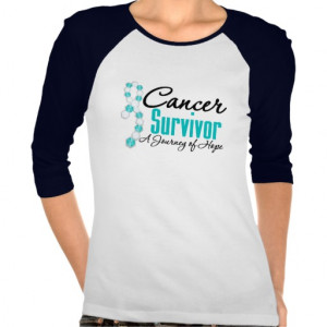 Cervical Cancer Survivor Awareness Journey Ribbon Tee Shirts