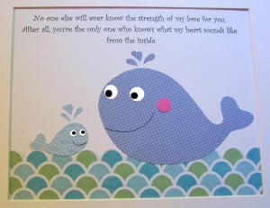 Kids Wall Art, Children's Room Art, Baby Boy, Quote, Whale, No One ...