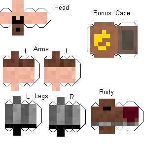 Minecraft Papercraft Notch