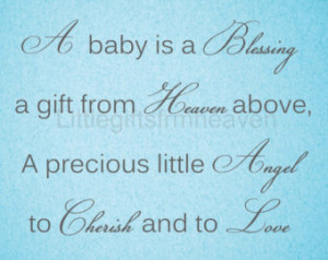 ... blessing baby sign, nursery wall art, baby blessing quote, baby boy