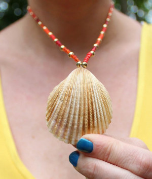 Homemade Shell Necklaces Diy sea shell necklace