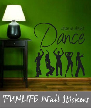 funlife-1pcs-100x95cm-WHEN-IN-DOUBT-DANCE-wall-quote-Vinyl-Bedroom ...