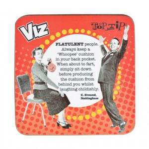 Viz Set Of 4 Top Tips Coasters Cork Backed Officially Licensed ...