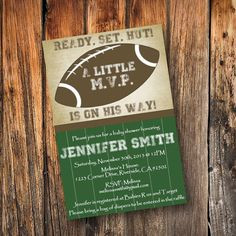 Football Baby Shower Invitation by SimpleDevineDesign on Etsy, $15.00 ...