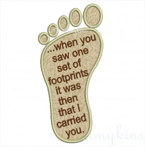 Footprints in the Sand applique
