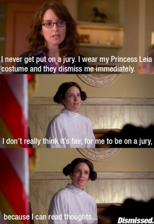 Tina Fey Princess Leia jury duty meme Imgur 30 Rock Liz Lemon