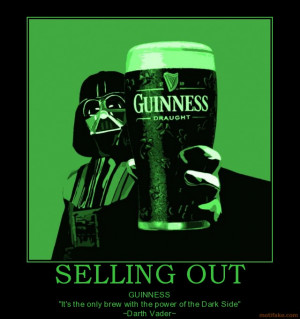 ... selling out vader star wars sellout guinness dark demotivational