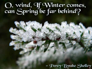 ... , If Winter comes, can Spring be far behind?