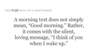 good morning beautiful rule of a gentleman