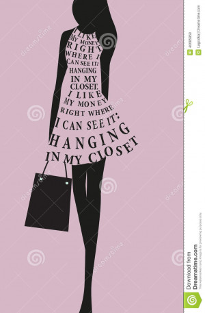 Stock Vector: Fashion woman dress from words.