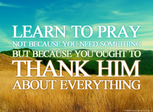 Thankful prayer