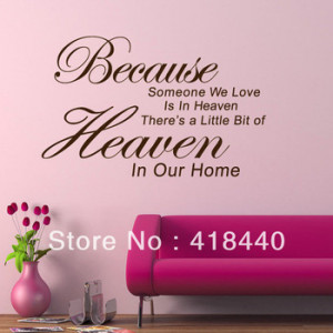 Heaven in our home Quote Removable Vinyl Decal Wall Stickers Art Home ...