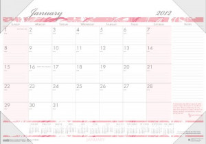 House of Doolittle Breast Cancer Awareness Compact Desk Pad Calendar ...
