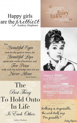 Audreyhepburn Quotes Quotes Sayings Senior Quotes Happy Girls