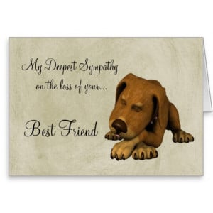 Sympathy on loss of pet-Dog/with poem Greeting Card