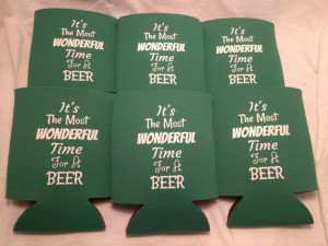 Christmas sayings Party Favor koozie personalized lot of 50 custom ...