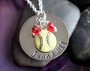 SALE - Softball Necklace - Softball Jewelry - Team Gift - Coach Thank ...