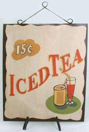 Metal Iced Tea Sign from Amazon