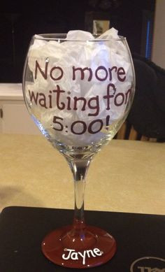 etsy com retirement gift custom wine glass personalized retirement ...