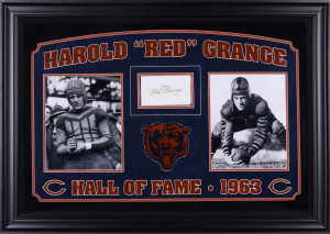 Red Grange Chicago Bears Deluxe Horizontal Framed Collectible with 2.5 ...