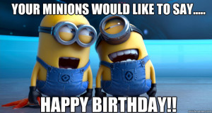 happy birthday minions