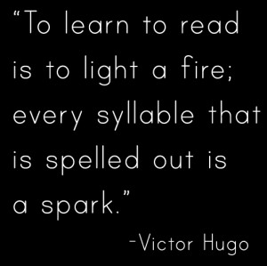 ... is to light a fire; every syllable that is spelled out is a spark