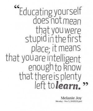 Educating yourself..