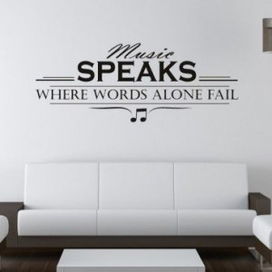 Music Speaks Wall Art Quote Decals - New Decals