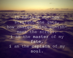 Quotes - I Am The Captain of My Soul by BoricuaButterfly