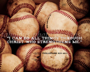 ... Art Photo - Scripture Bible Verse Phillipians 4:13 - Coach Gift