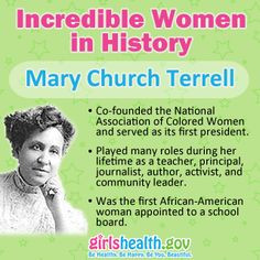 Mary Church Terrell was one of the first African-American women to ...