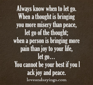 when to let go