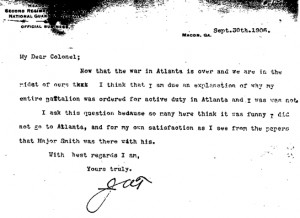 Why would the major's main concern be why he was not ordered to ...