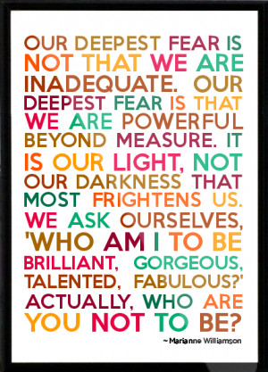 Marianne Williamson Framed Quote