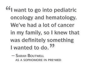 Quote - 'I want to go into pediatric oncology'