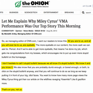 The Onion Tells The Cold Hard Truth About People & Miley Cyrus ...
