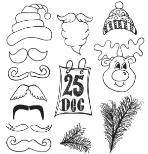 ... - Dylusions Stamps - Unmounted Rubber Stamps - Christmas Accessories