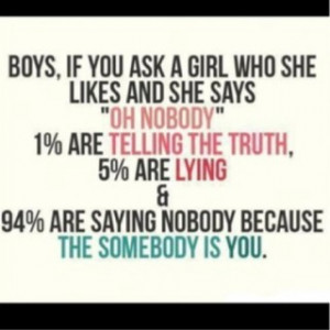 ... LYING & 94% ARE SAYING NOBODY BECAUSE THE SOMEBODY IS YOU. - Author