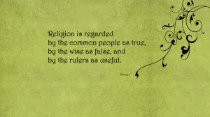 Religion is regarded by the common people as... quote wallpaper