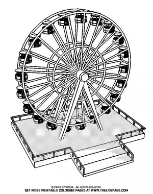 Ferris Wheel Coloring Pages