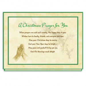 Christmas Prayer Card Set