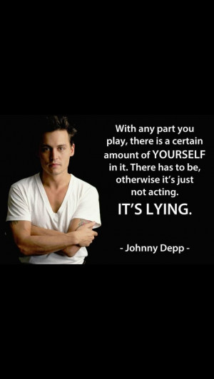 Johnny Depp acting quote